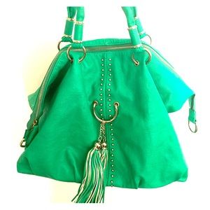 Green Lionel Purse with tassel